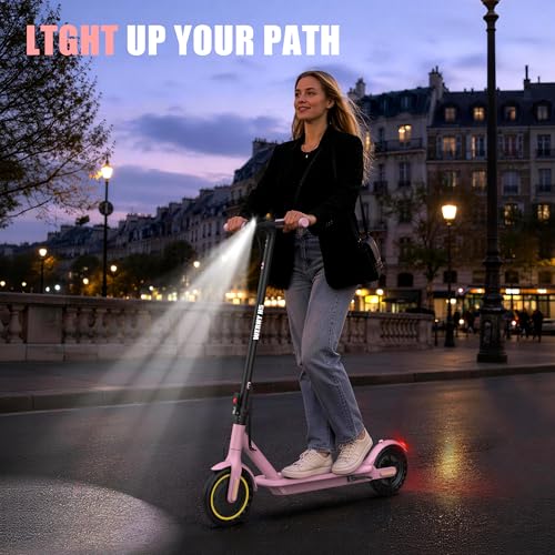 Image of WERHY Electric Scooter, 500W /800W /1000W Powerful Motor & 19 /22 MPH Top Speed, 16 /25 Miles Range, Folding E Scooter with Dual Braking for Teens and Adults