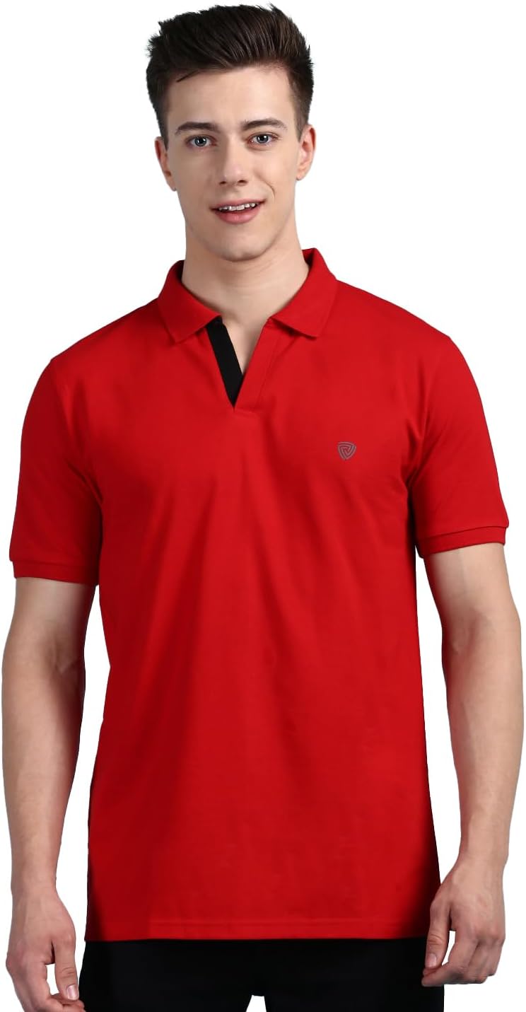 Lux Cozi Men's Cotton Regular Fit Polo T-Shirt