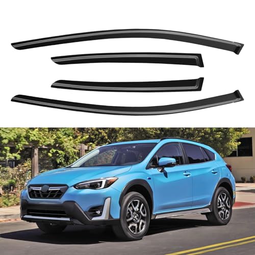 Image of Window Visors Rain Guards for 2018-2023 Subaru Crosstrek & Subaru Impreza Hatchback 17-23, Out-Channel Window Vent Wind Deflectors Visors Shades