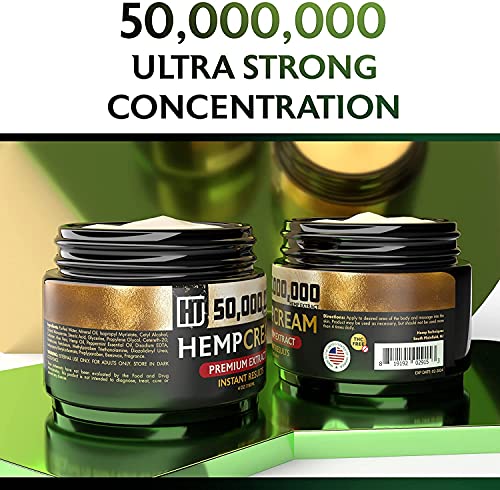 Hemp Techniques Hemp Cream for Muscle, Joint, Hips, Back, Neck, Knee, Elbow - Maximum Strength, Lotion Rub, CBS - Made… - Image 3