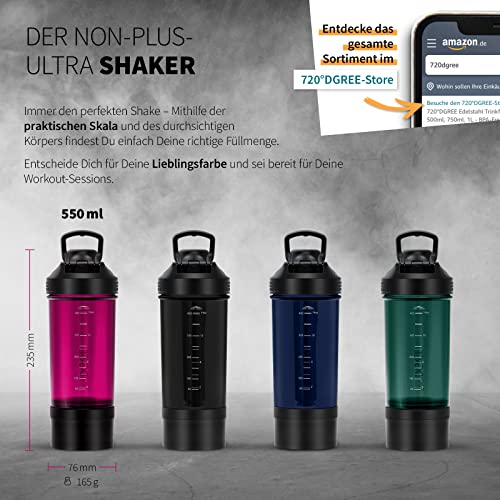 720°DGREE Fitness Shaker uberShaker - 550ml - Premium Eiwit Shaker met Poedercompartiment - Lekvrij, BPA Vrij - Shaker… - Image 5