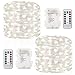 GDEALER 2 Pack Fairy Lights Christmas Decor 20 Ft 60 Led Battery Operated Christmas Lights with Remote Waterproof Twinkle Lights 8 Modes Firefly String Lights for Party Bedroom Wedding Decorations
