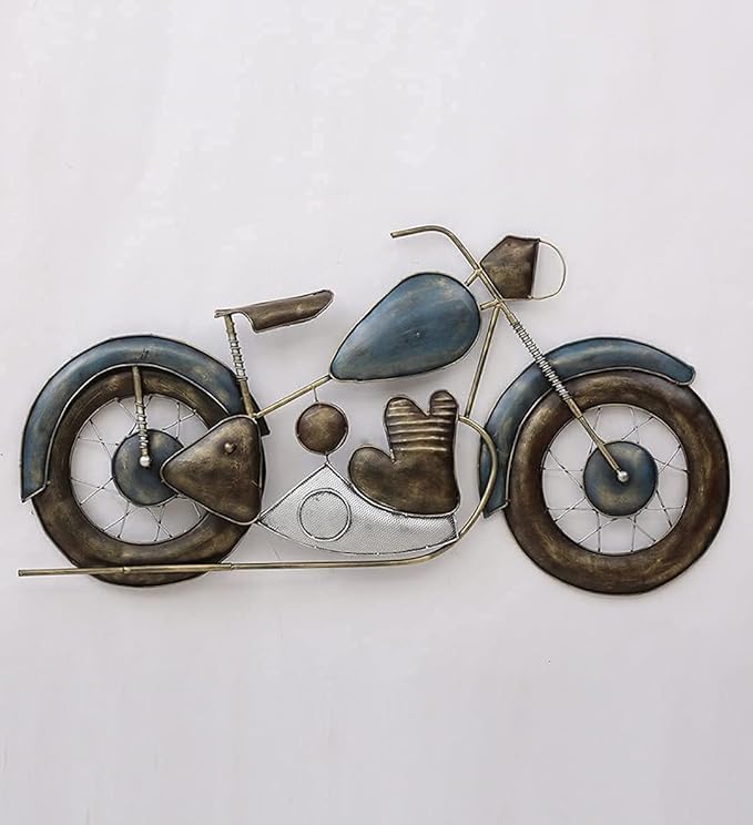 Accurate art Metal Wall Small Bullet Bike for Wall Decor (42x2x23 inch) Multicolor