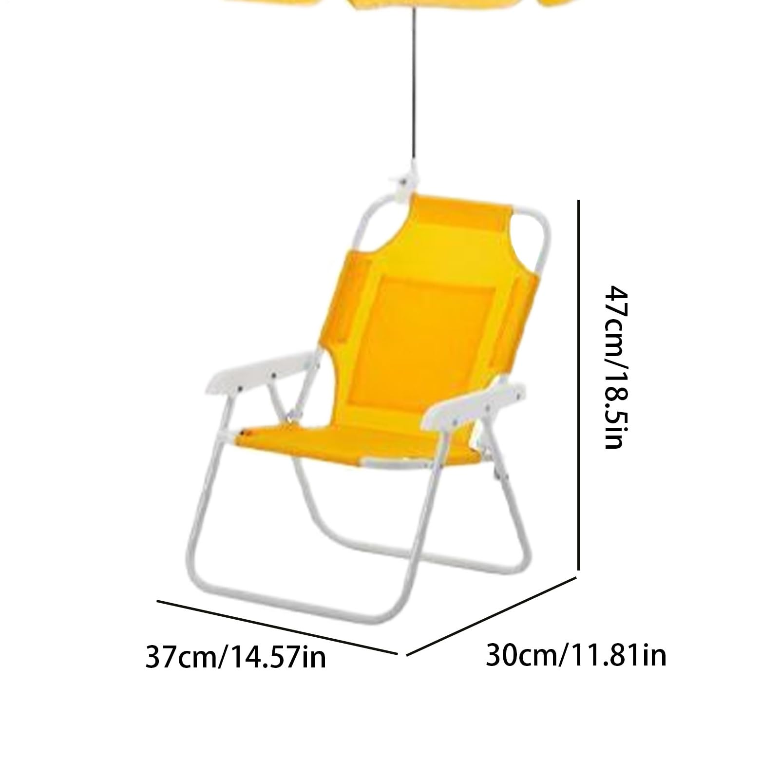 Chaise de plage pliable pour enfants - Chaise pliante inclinable avec parasol, siège résistant pour voyage, pique-nique, extérieur, jardin, piscine