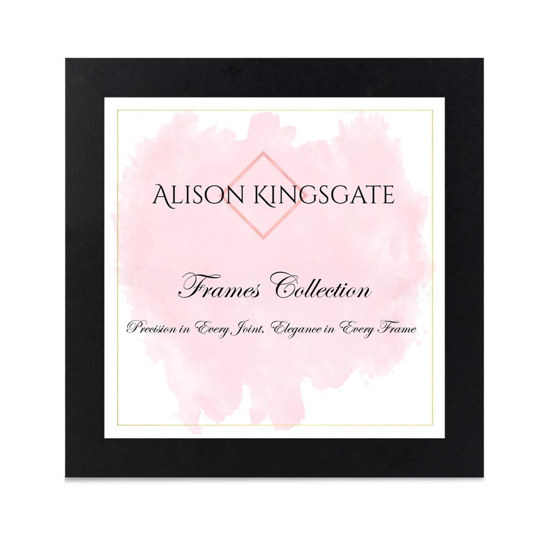 Alison Kingsgate Modern 24X24 Black Picture Frames- Engineered Wood Photo Frame with Shatterproof Perspex Front- Ideal for Posters, Certificates & Artwork- Wall Mount or Tabletop Display — image 1