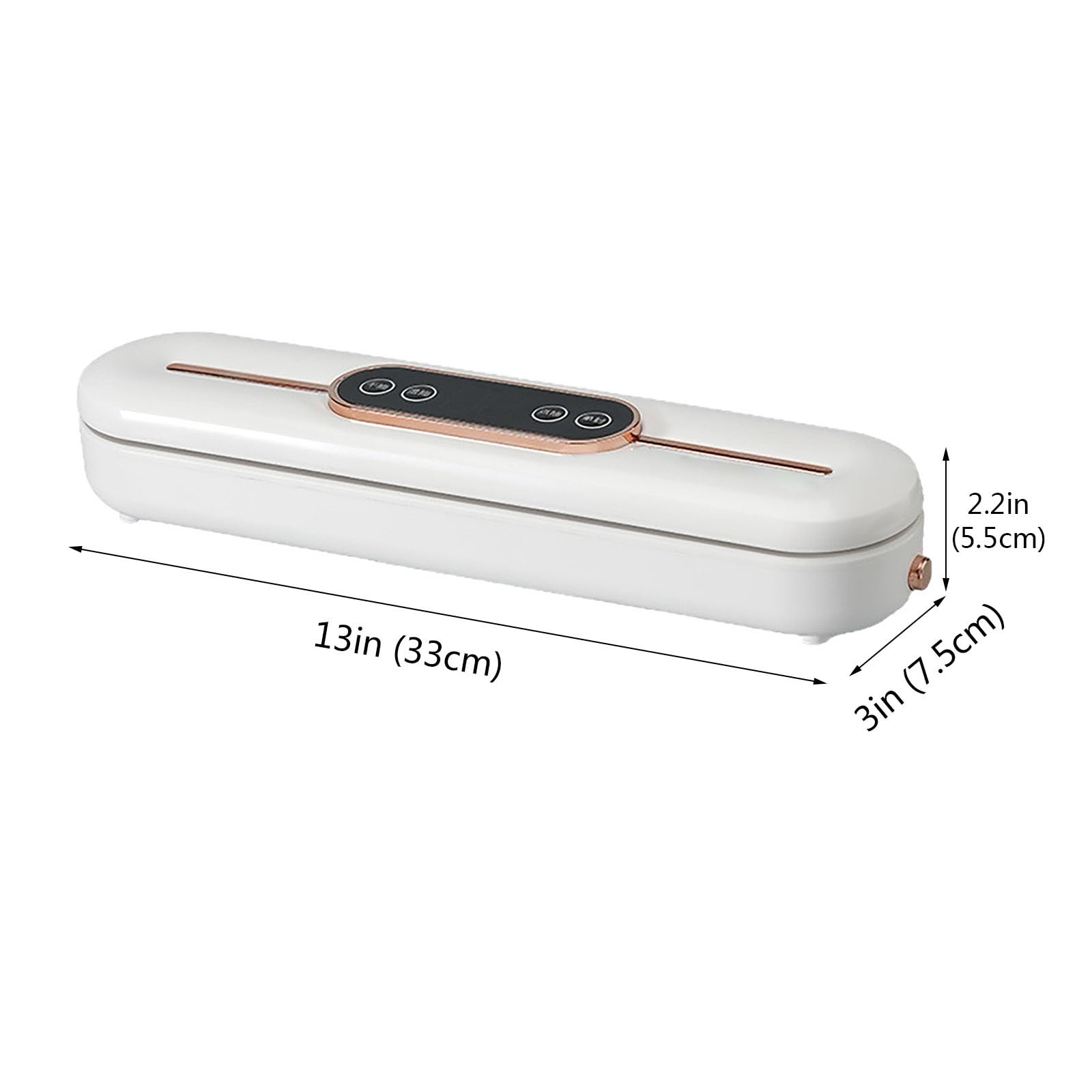 Selladora Al Vacío Inteligente con Pantalla Táctil LED: Máquina Selladora Al Vacío Automática para Alimentos, Modos Seco/húmedo, Selladora Al Vacío para Cocina, Preparación de Comidas(White)