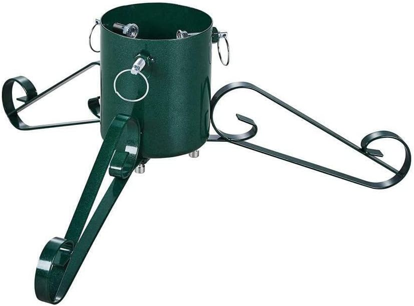 Metal Christmas Tree Stand for Real Xmas Trees Traditional Green Base