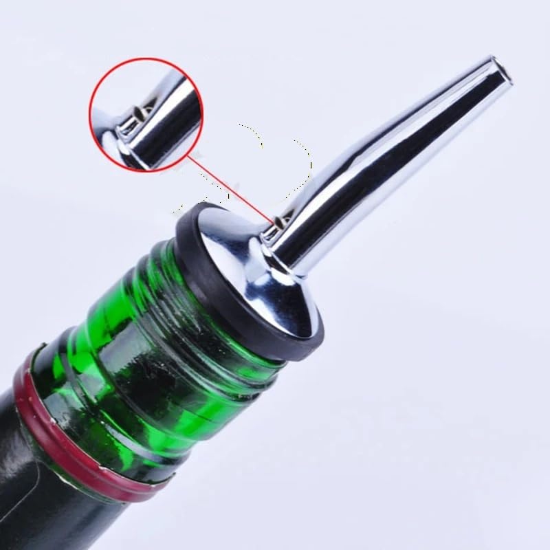 Verseur À Vin en Acier Inoxydable avec Capuchon De Protection, Bouchon De Bec Anti-Goutte, Ensemble D'accessoires for Vin De Bar(12 pcs White Gold)