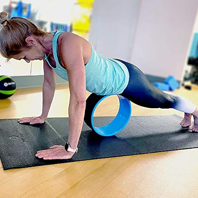 Body Sport Yoga Wheel, 5 in. x 12.6 in. - Cushioned Back Roller & Support Aid for Stretching, Flexibility, for Home Fitness & Gym (Purple)