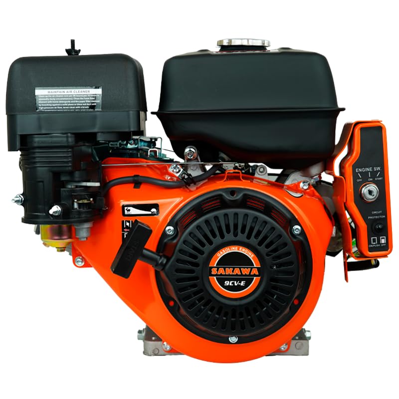 SAKAWA Motor Gasolina 4 Tiempos 270CC 9 CV Arranque Eléctrica