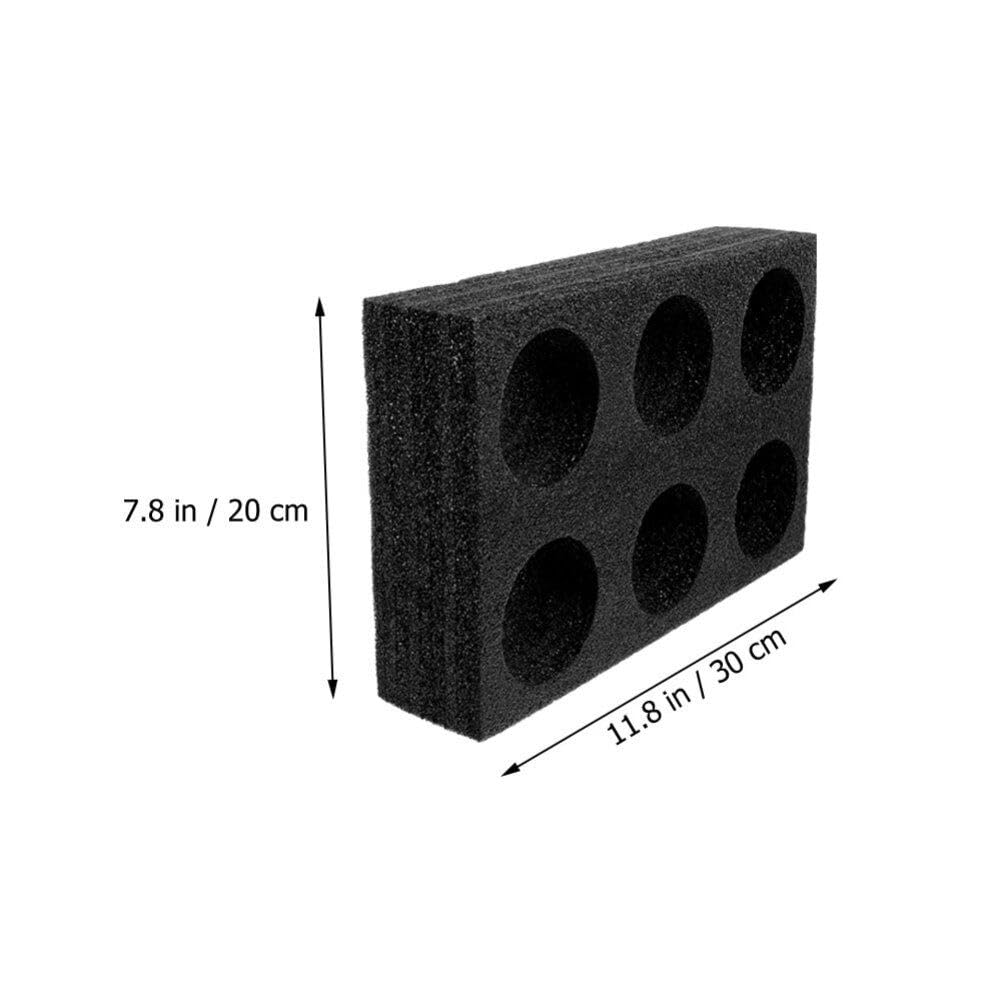 BESTonZON 3 Stück Getränketräger zum Mitnehmen Tassenhalter Tablett Becherhalter Schaumstoff Gläserhalter 6 Tassen Kaffeeträger Take Out Getränkehalter für Camping Picknick Schwarz