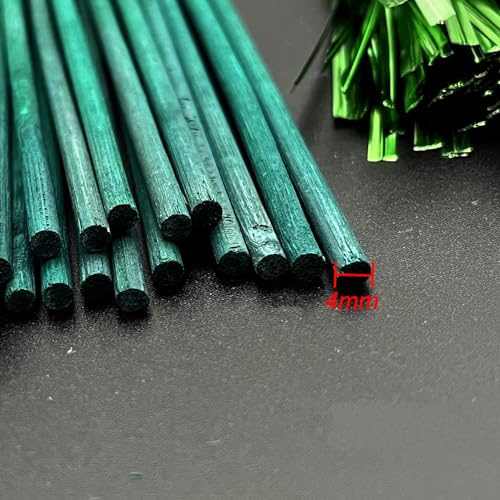 JZK 30PCS 40cm long green plant support sticks and twist ties, bamboo plant support stakes - Image 2