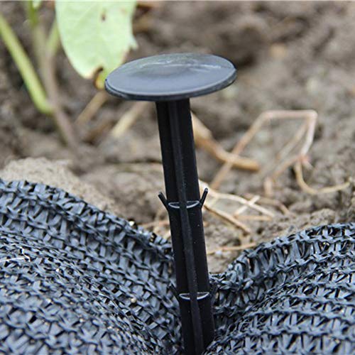 Alapaste 100pack Garden Pegs Anchors Mulch Pegs, Rustproof Plastic Yard Pegs Barbed Stakes Rod Nail for Fixing Weed Mat and Tents,Black (4.3in) - Thumbnail 5
