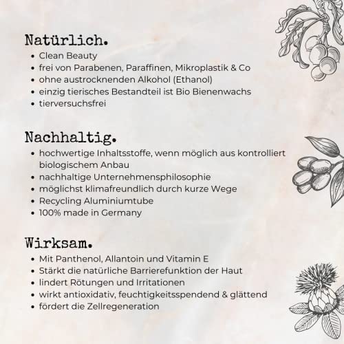 SCHMIERZEUG Hand Cream, Clean Beauty mit Sheabutter, Panthenol & Allantoin, wirklich effektiv bei trockener Haut, zieht schnell ein, Handcreme unterstützt bei Neurodermitis, parfümfrei, 75ml – Bild 8