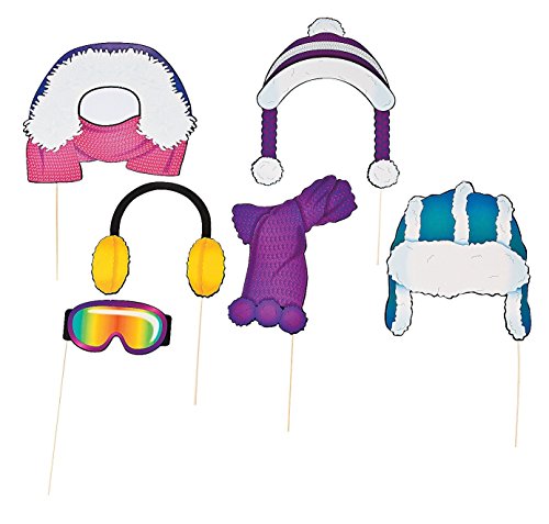 Winter Photo Booth Costume Stick Props - 6 pcs - //coolthings.us