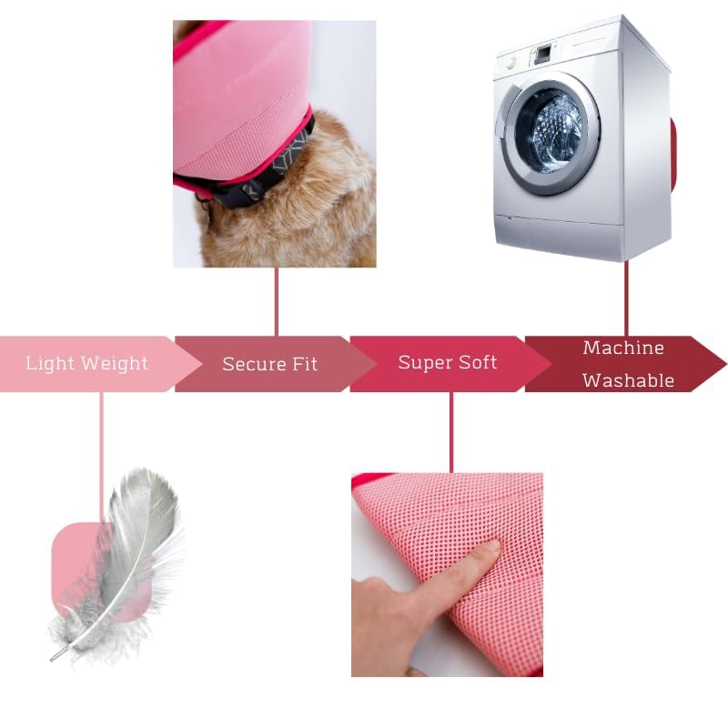 Image of Generic Small Pet Recovery Collars Small Pink