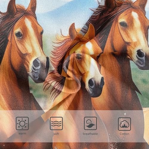 Cotton Toddler Girls Underwear Brown Horses Panties Little Girl Colorful Undies Kids Briefs 2t3