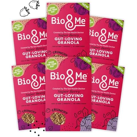 Bio&Me - Super Berry Gut-Loving Prebiotic Granola | Vegan, No Added Sugar | 6 x 360g Cover