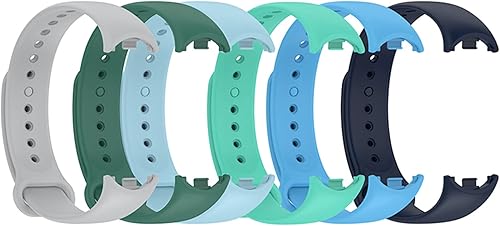 Paquete de 6 correas de repuesto compatibles con Mi Band, 8 correas ajustables de silicona suave, correa de reloj inteligente para mujeres y hombres disponible en Yaxa Colombia