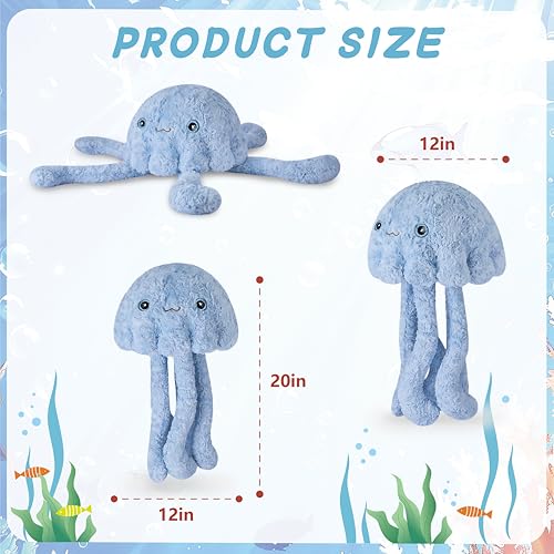 Image of Niuniu Daddy 20 inch 3.3 Pound Weighted Stuffed Animals Jellyfish for Kids Adults, Jellyfish Weighted Plush Toy, Chubby Body Pillow for Calming, Ocean Series Sleeping Gift for Everyday Comfort