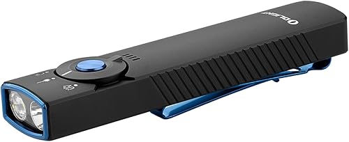 OLIGHT Arkfeld Pro - Linterna EDC recargable con haz verde, luz UV y LED blanco, linternas planas portátiles de 1300 lúmenes, luces de bolsillo de