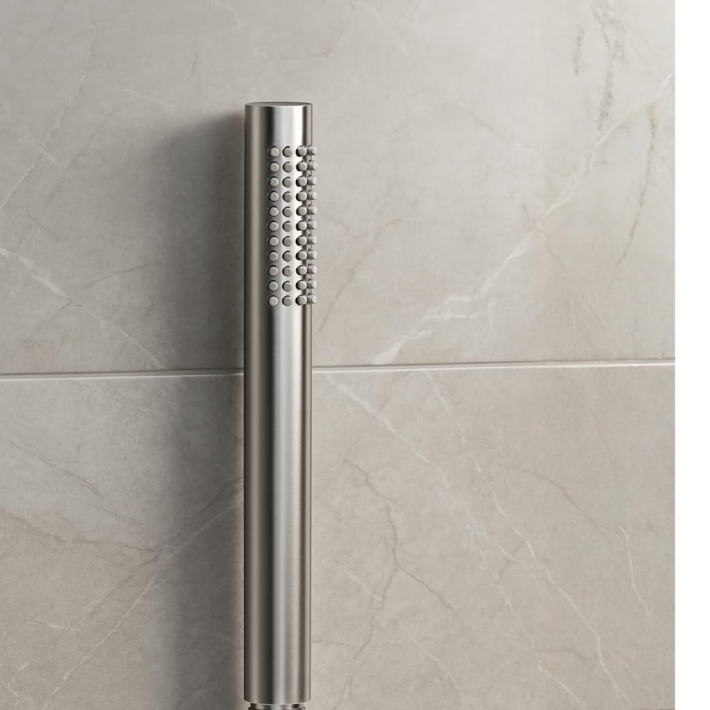 Soffione Doccia in Acciaio Inox AISI 304 – Doccetta con Design Sottile e Moderno – Attacco Universale 1/2" – Modello Cascade 1
