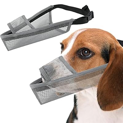 Jodsen Nylon Soft Dog Muzzle for Dogs, Adjustable Loop Breathable Mesh Dog Muzzle, Long Snout Dog Muzzle, Dog Mask Prevent for Biting Chewing Training