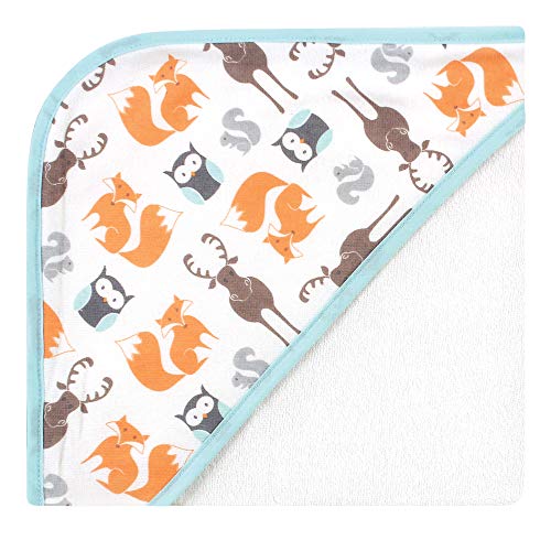 Image of Hudson Baby Unisex Baby Cotton Rich Hooded Towels, Owl, One Size