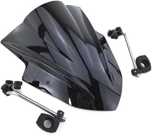 Parabrisas del parabrisas y soporte ajustable para Yamaha FZ6 FZ1 FZ8 FZ8N FZ 1 6 8 XJ6 MT125 MT-01 MT 01 07 09 03 10 MT03 MT09 MT07 (color negro)