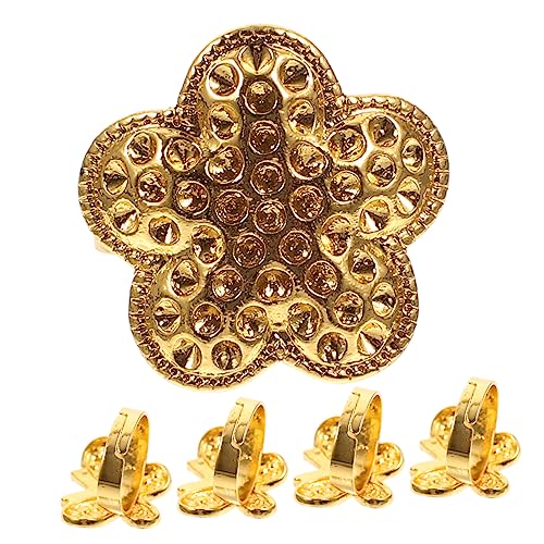 ERINGOGO Ring Thimbles for Household 5pcs Quilting Thimble Adjustable Ring and Needle Protectors