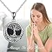 ONEFINITY Tree of Life Urn Necklaces for Ashes Sterling Silver Black Onyx Tree of Life Cremation Jewelry for Ashes Memory Jewelry for Women Men