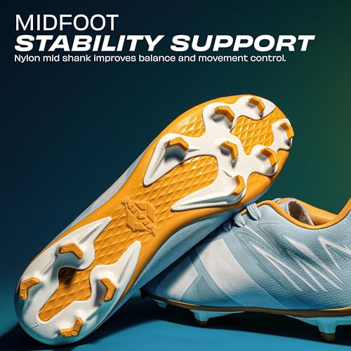 Image of Nivia Country Color WC Football Studs for Men, Firm Ground Football Shoes with Duofoam Cushioning, TPU Stud Outsole, 3D TPU Upper, Football Boots with Nylon Mid Shank Support