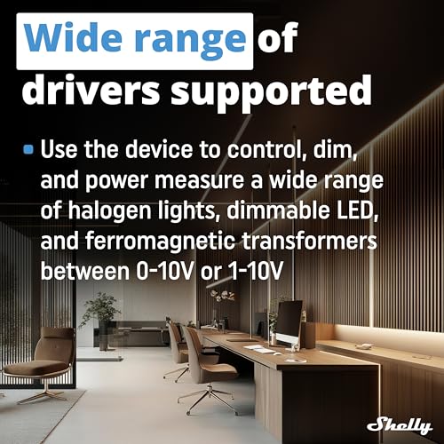 Shelly Pro Dimmer 0/1-10V PM | Wi-Fi & LAN Smart Dimmer with Power Metering | Home Automation | DIN Rail | Compatible with Alexa & Google Home | iOS Android App | No Hub | Dimmable Lights - Image 7