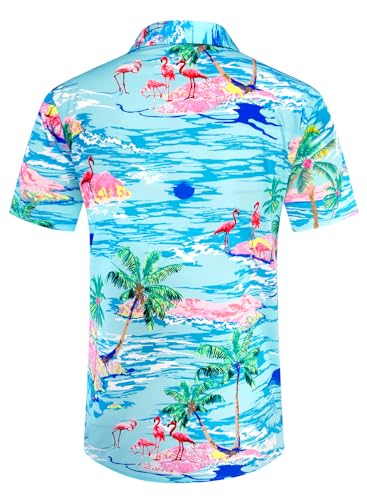 XiaoMoSha Hawaiian Shirt for Men Button Down Short Sleeve Summer Beach Shirts Wrinkle Free Funny Casual Tropical Tops S-3XL2