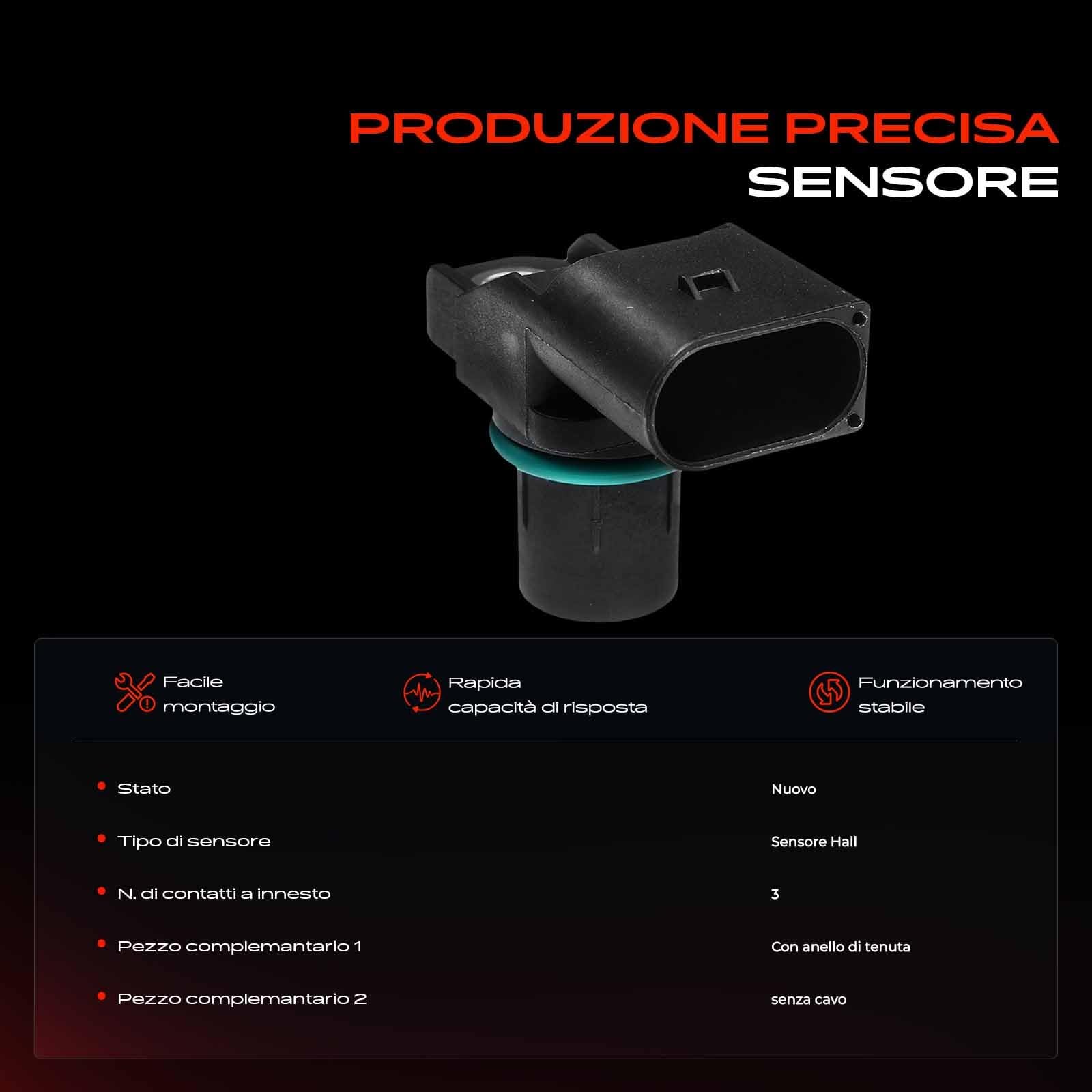 Frankberg Sensore Posizione Albero a Camme 3-Poli Compatibile con Serie 5 Touring E61 X5 E70 Serie 5 E60 X6 E71 E72 X3 E83 Replace# 7792256
