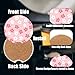 Car Cup Holder Coasters - White Pink Boho Flower Absorbent Ceramic Coaster 2 Pack, Anti Slip Car Coasters for Cup Holders, Fashion Car Interior Accessories Drink Coaster for Women & Men