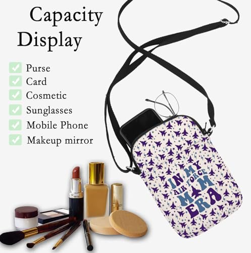 CHOORO Military Mama Gift In My Air Force Mom Era Crossbody Bag Proud Air Force Mom Shoulder Bag4