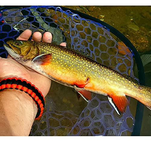 Aventik Fly Floating Fishing Net Carbon Fiber Landing Net Clear Rubber Ghost Net Catch & Release with Magnet Release (Black with Magnet