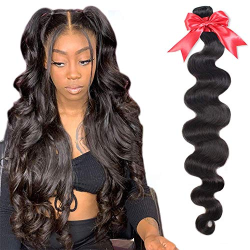 9A Brazilian Body Wave Hair Bundles 100% Human Hair 1 Bundles Body Wave Unprocessed Virgin Weave Hair Human Bundles Natural Color (24)