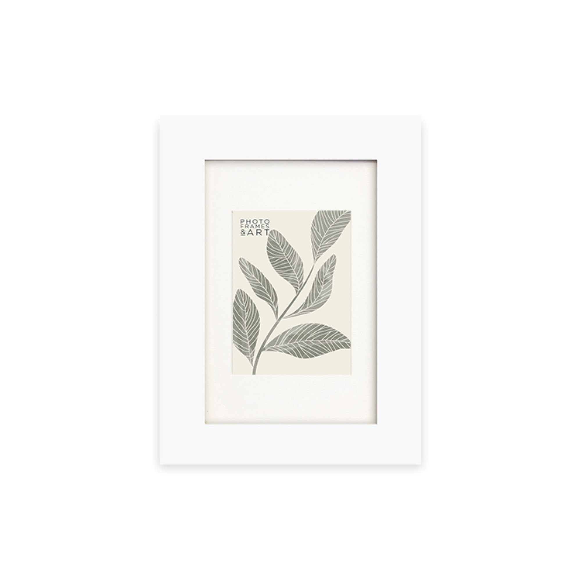 pf+a REAL GLASS Small 6x4 White Picture Frame - 6x4 For 3.5x2.5 inch Photo Frame With Mount