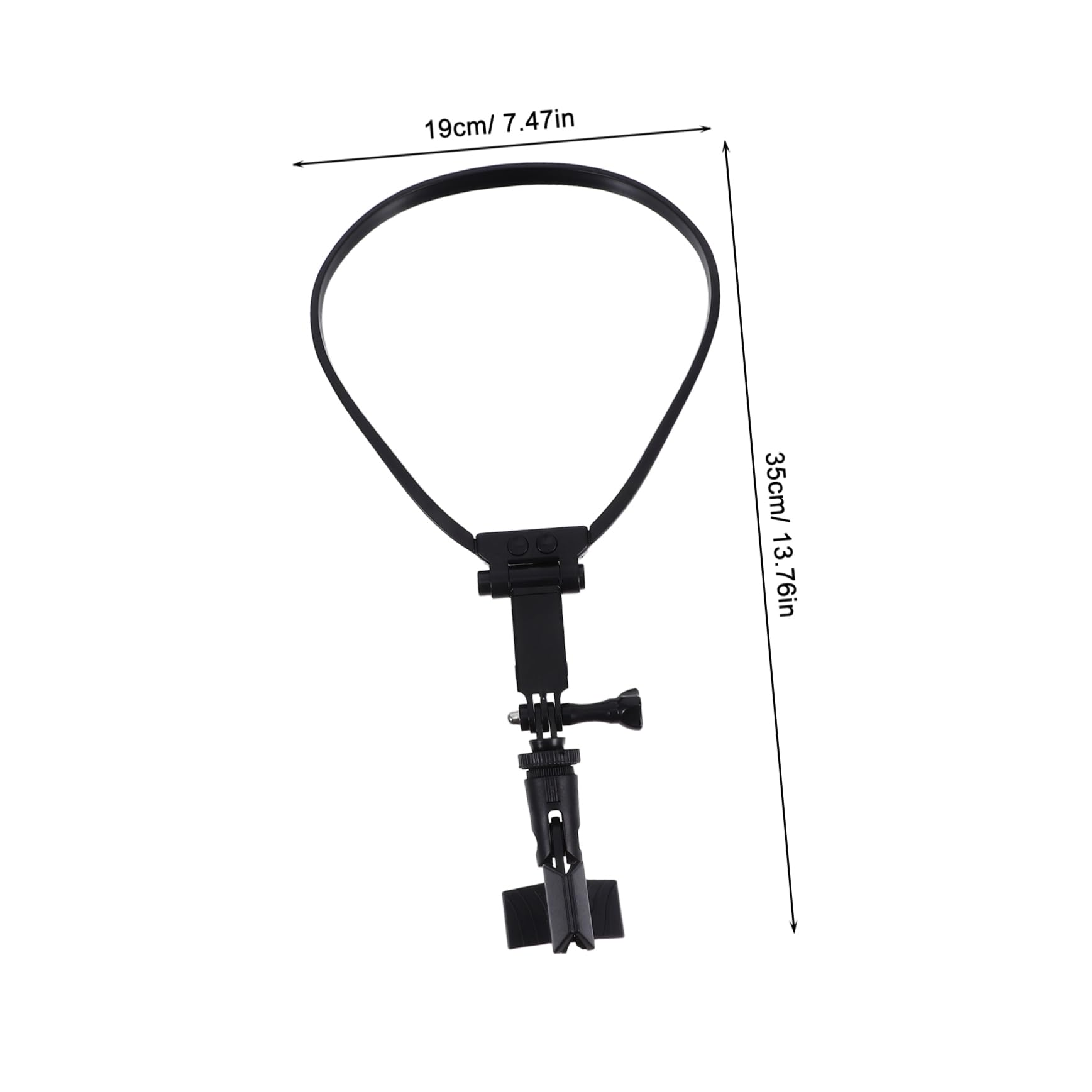 Yardwe Adjustable Neck Mic Holder Hands Microphone Rack for Outdoor Live Streaming Ergonomic Design Secure Grip Freedom of Movement Compatible with Various Microphones