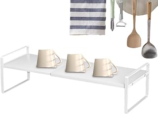 Ad – Worktop Shelves - Expandable Microwave Shelf for Kitchen - Adjustable Shelf Riser for Sink, Kitchen Storage...
