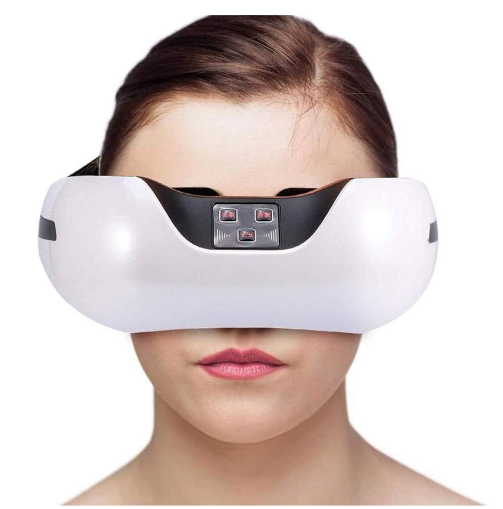Masajeador de Ojos con Calor, vibración portátil Recargable Eye Therapy Massager Electric Bluetooth Música Masaje de música para aliviar la cepa de Ojo Ojo Mejorar el sueño, Gran Idea de Regalo