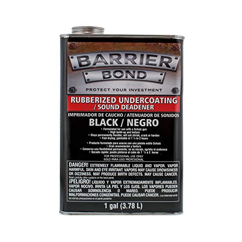 Image of Barrier Bond - Rubberized Undercoating Sound Deadener, 1 Gallon Can, Black, Spray-On Undercoating for Vehicles