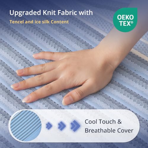 Image of EGOHOME 12 Inch King Size Mattress in a Box, Copper Gel Memory Foam for Cool Sleep, Fiberglass-Free, Pressure Relieving, Medium Firm, CertiPUR-US Certified, 80''L x 76''W