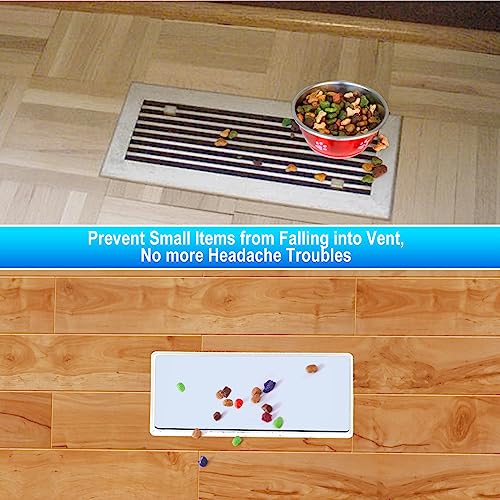 5 Pcs Strong Magnetic Vent Covers, 4x10inch Vent Covers for Home Floor, Pockets for Complete Seal, Air Vent Covers for Floor Wall and Ceiling Registers, Home and RV, HVAC and AC Vents-White — view 5