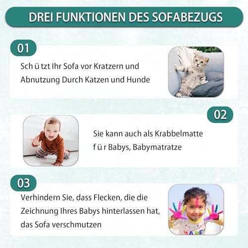 GRUYWC Chenille Sofabezug, Rutschfester Couch üBerzug, Hund Katze Sofaschoner, 1/2/3/4 Sitzer Sofa üBerwurf, füR U Form/L Form Sektionssofa