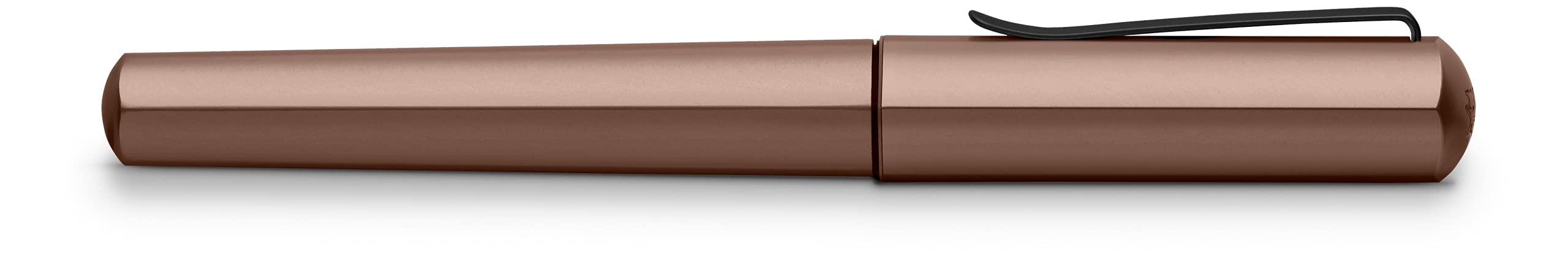 Faber-Castell - Stylo plume Hexo Bronze, plume EF | Stylo plume avec corps hexagonal en aluminium et plume en acier inoxydable noire