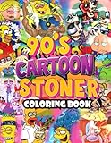 90's Cartoōn Stoner Coloring Book: High Quality Weed Coloring Pages for Adults | Trippy & Psychedelic Designs for Stress Relief and Relaxation