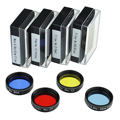 Solomark - Kit di accessori per telescopio astronomico, con set di lenti oculari Plossl, set di filtri, 2 lenti di Barlow e altri strumenti